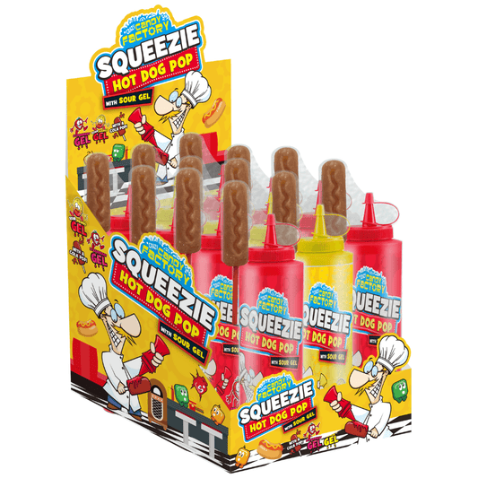 Crazy Candy Factory Squeezie Hot Dog Pop